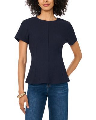 Fitted Crewneck Peplum Tee