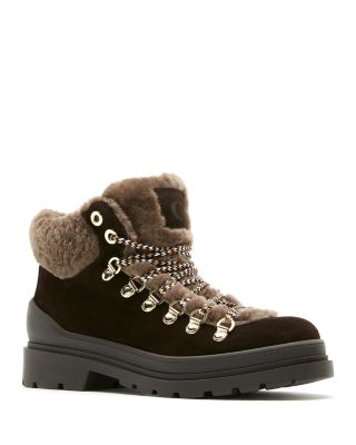 Women's Laugh Suede Shearling Lined Snow Ankle Boots