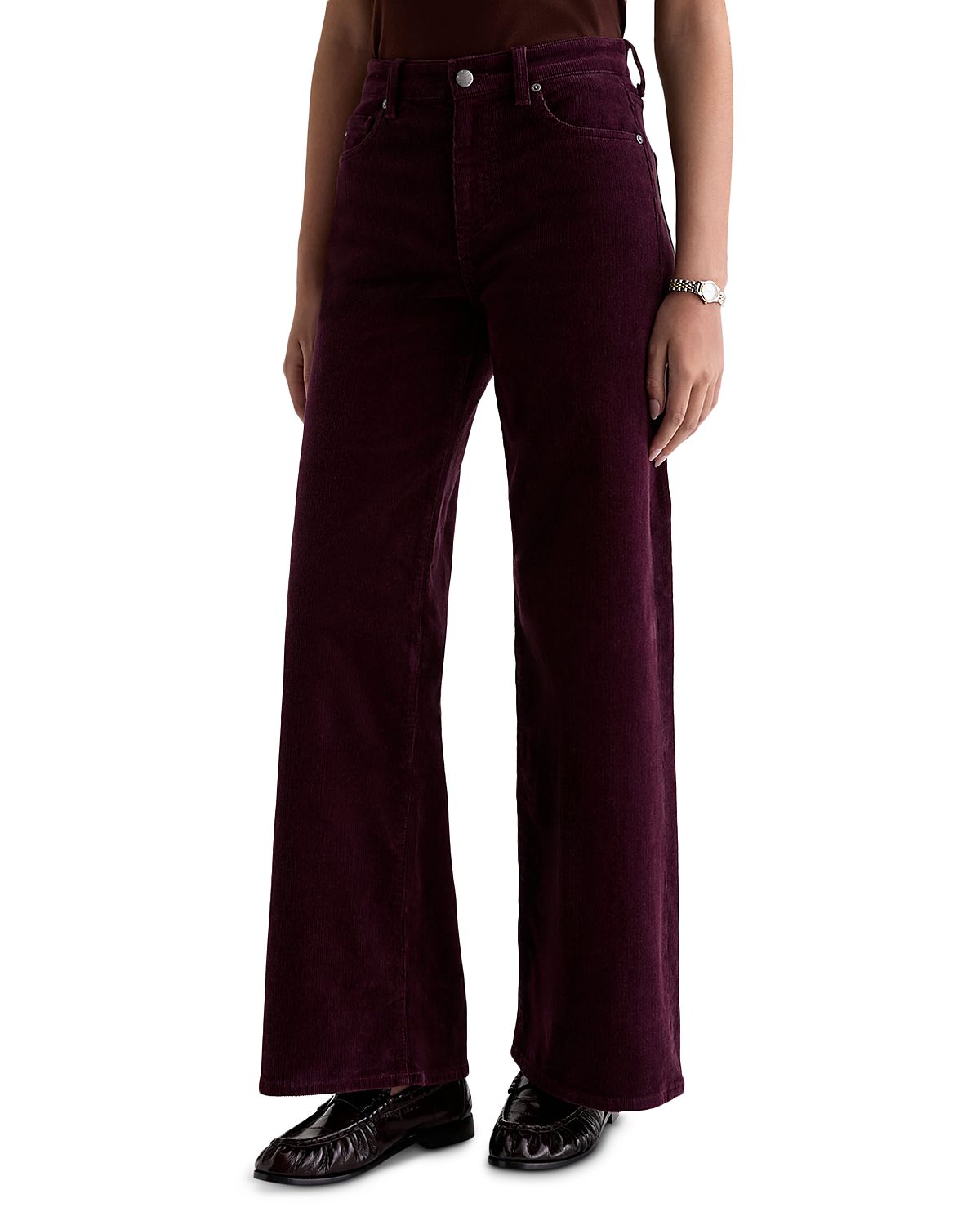 Ag Saige High Rise Wide Leg Corduroy Jeans