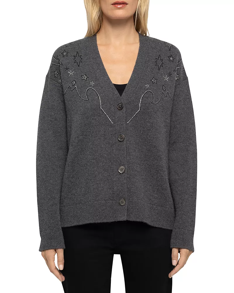 Zadig & Voltaire Mikyz Cashmere Embellished Cardigan