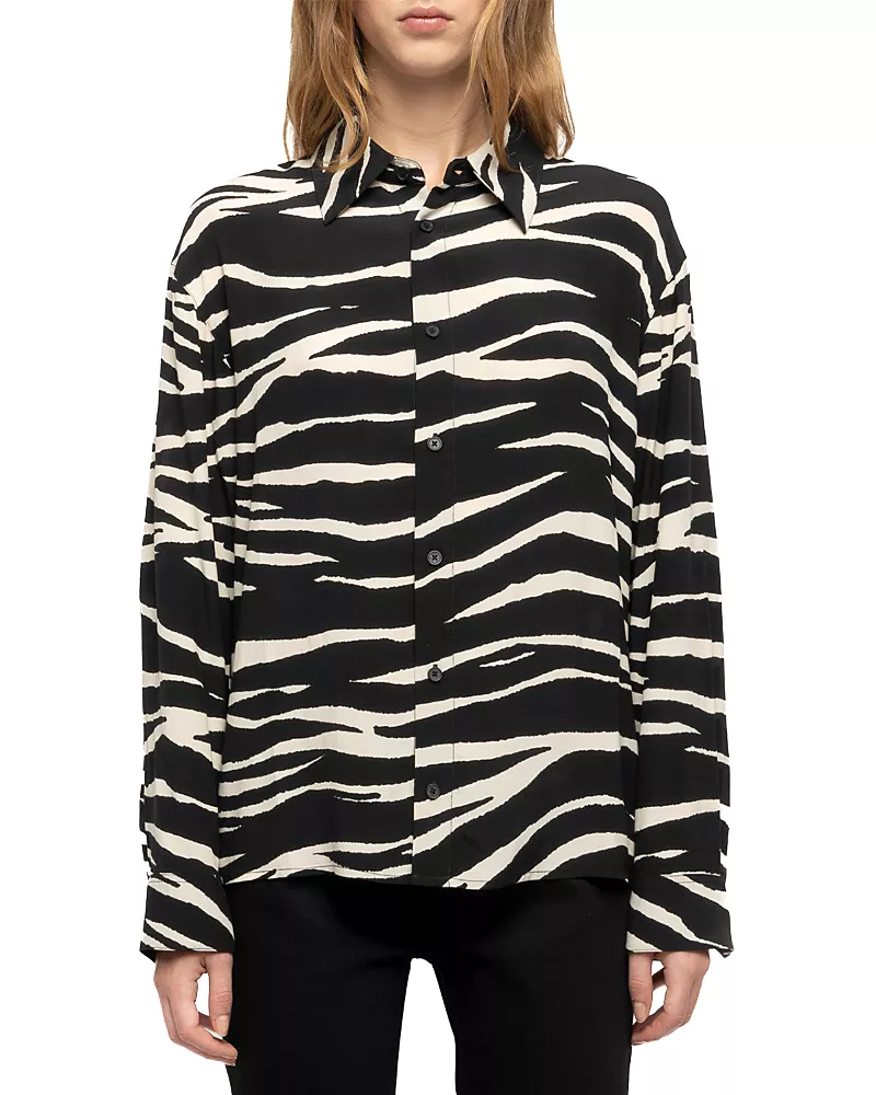 Zadig & Voltaire Tyrica Zebra Print Shirt