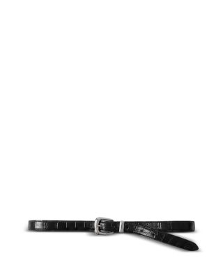 Women's Arch Croc Embossed Leather Belt