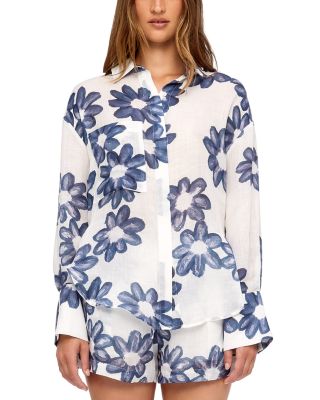 Ramie Back Tie Detail Shirt