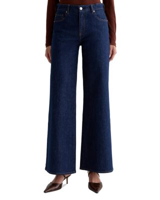 Saige Mid Rise Wide Leg Jeans in Symmetry