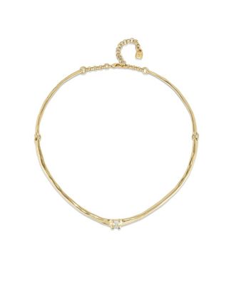  Rigid Necklace with White Zircon