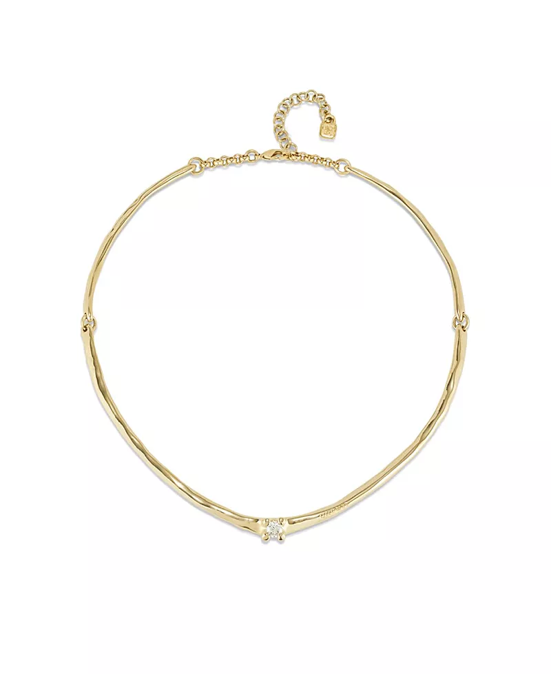 UNOde50 Rigid Necklace with White Zircon