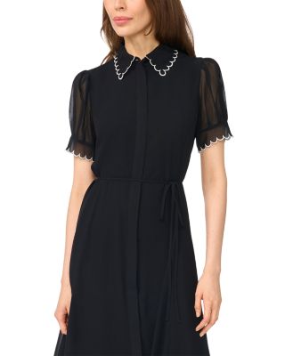 Scallop Edge Midi Shirtdress - thumbnail 3