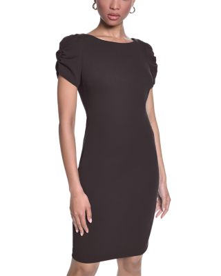 Ruched Sleeve Sheath Dress