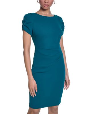 Ruched Sleeve Sheath Dress