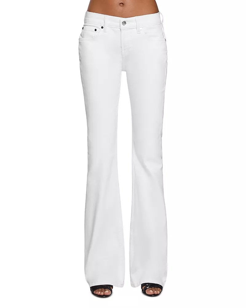 Eb Denim Maria Mid Rise Slim Bootcut Jeans in White
