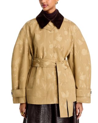 Poppy Cotton Jacquard Oversize Jacket