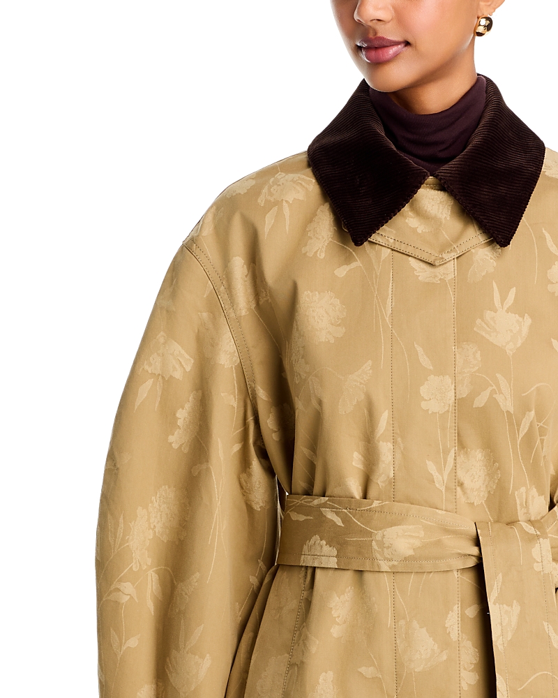Erdem Poppy Cotton Jacquard Oversize Jacket
