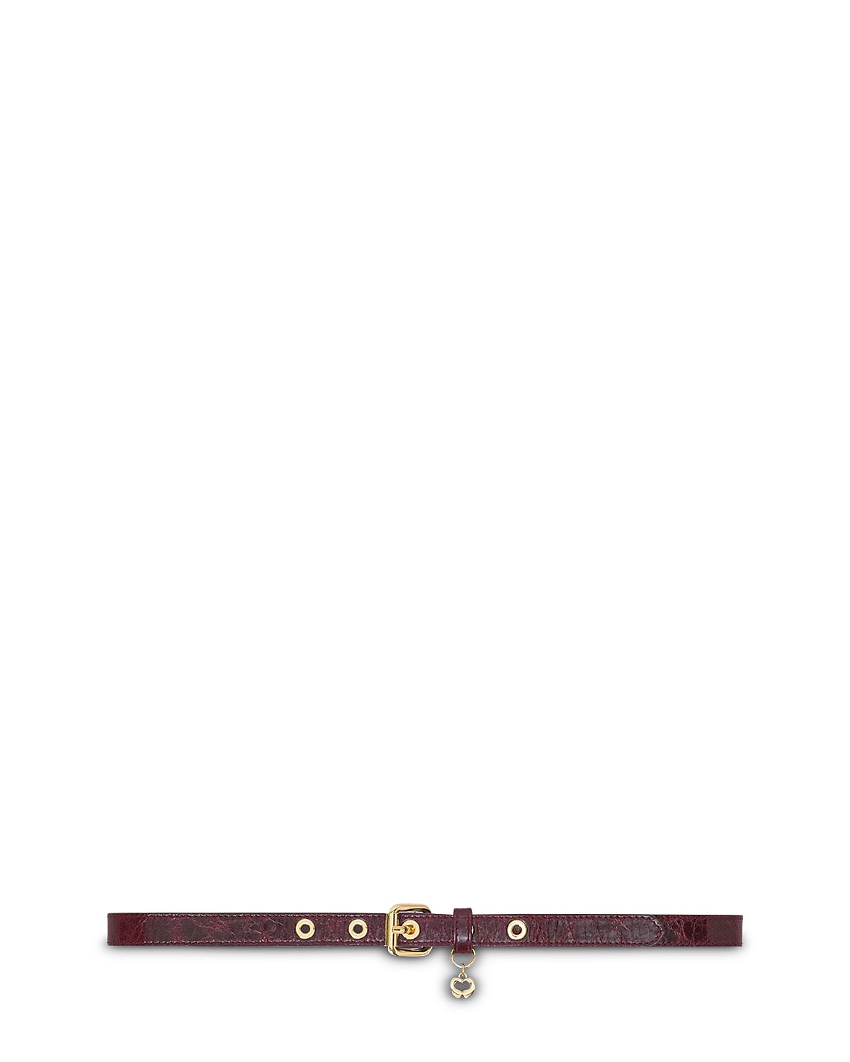 Maje Women's Slim Eyelet Leather Belt