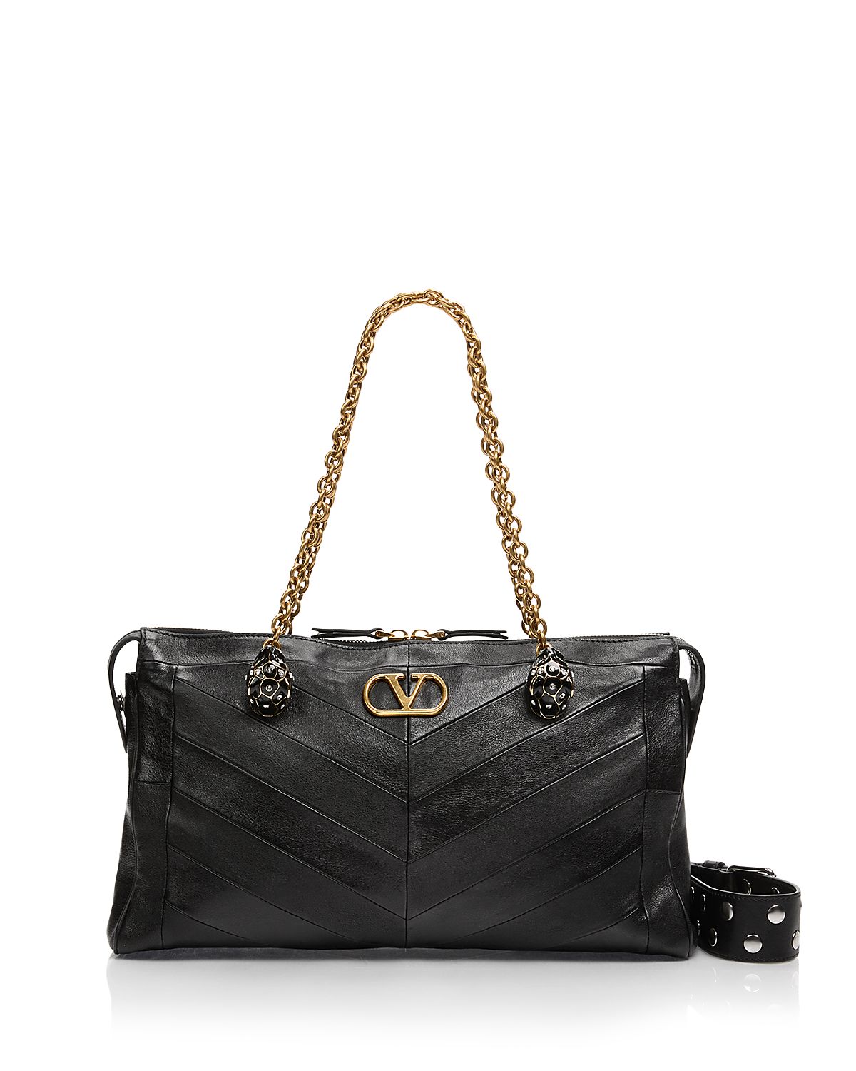 Valentino Garavani VLogo Chevron Quilted Leather Shoulder Bag
