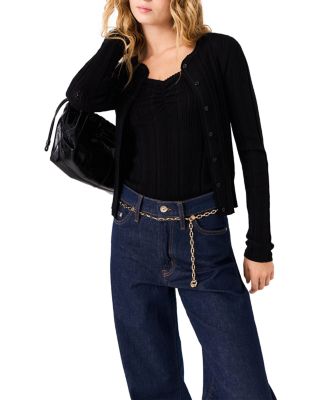 Pointelle Knit Cardigan