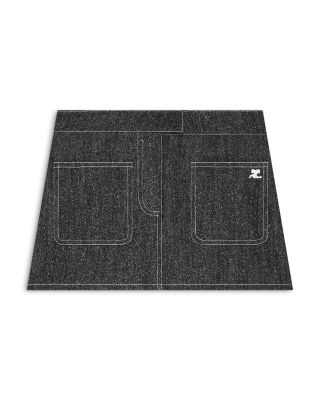 Two Pocket Denim Tweed Mini Skirt