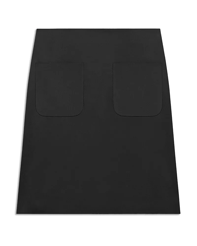 Courreges Satin Two Pocket Pencil Skirt