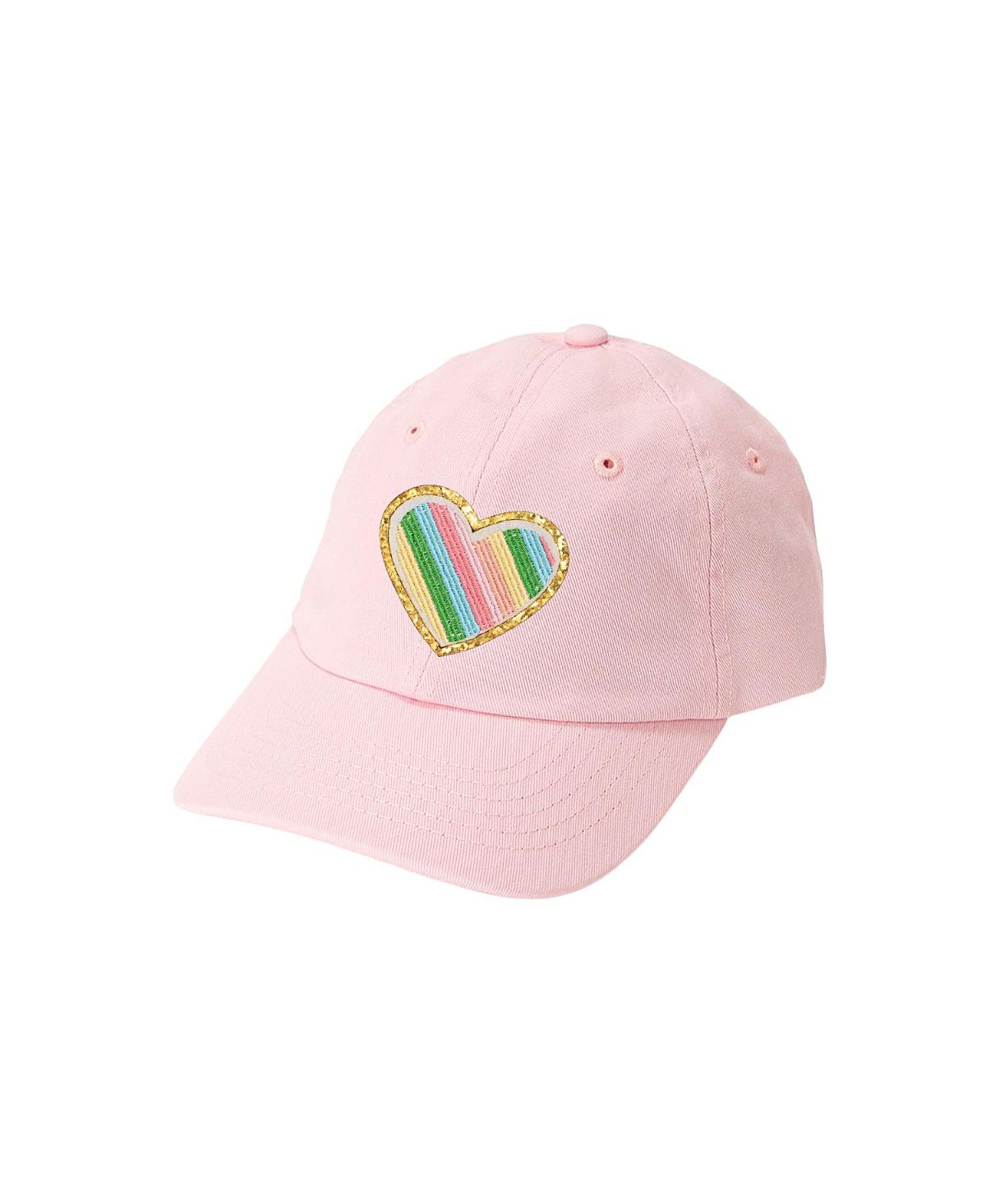 Sweet Wink Girls' Rainbow Heart Patch Baseball Hat - Little Kid, Big Kid