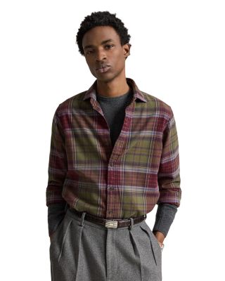 Cotton Classic Fit Plaid Flannel Shirt