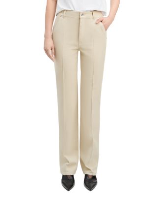 Gloria Cotton Twill Slim Straight Jeans in Parchment