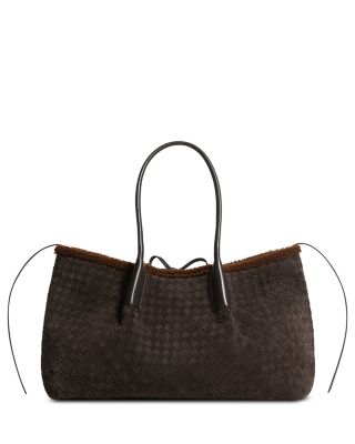 Large Pinacoteca Reversible Suede & Shearling Tote