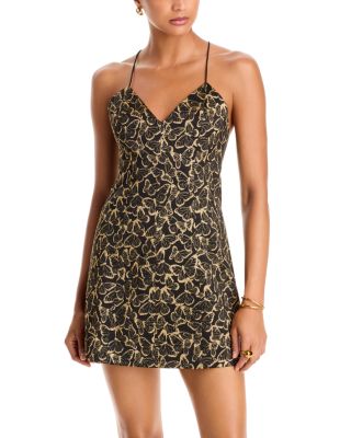 Tayla Metallic Jacquard Mini Dress