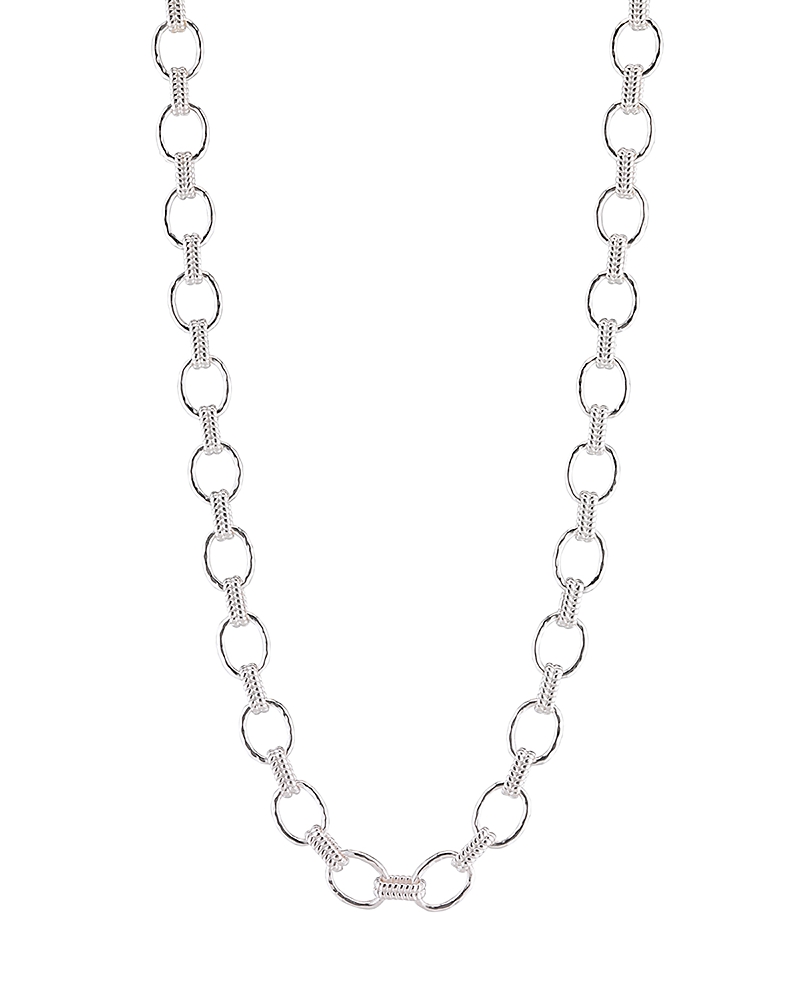 Capucine De Wulf Cleopatra Small Hammered Link Necklace, 16
