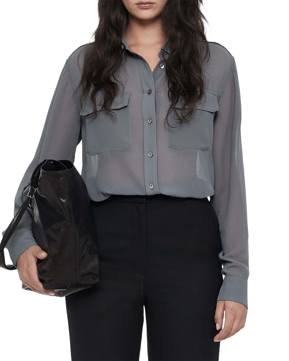 Allsaints Maven Sheer Military Shirt
