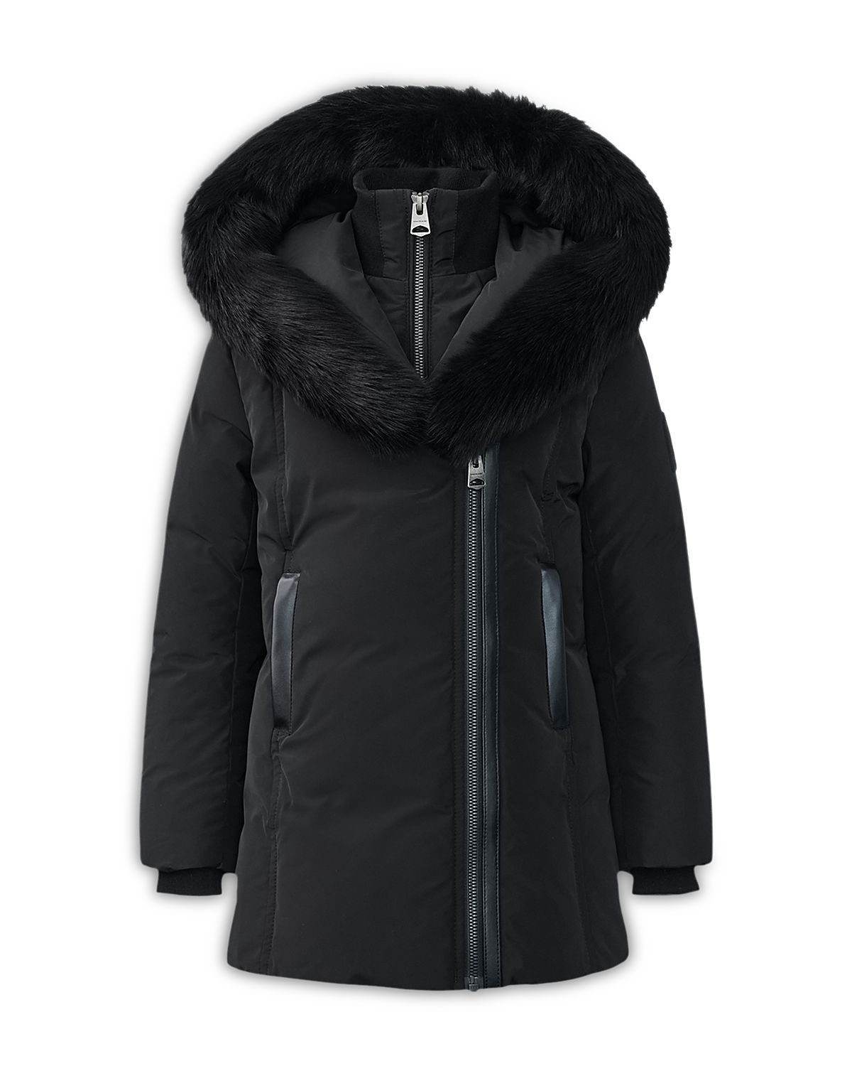 Mackage Girls' Hooded Shearling Trim Down Coat - Little Kid
