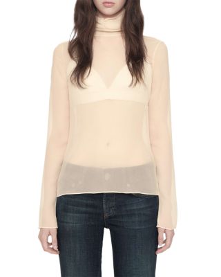 Kumi Silk Turtleneck Top