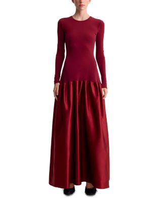 Catrin Mixed Media Flared Dress