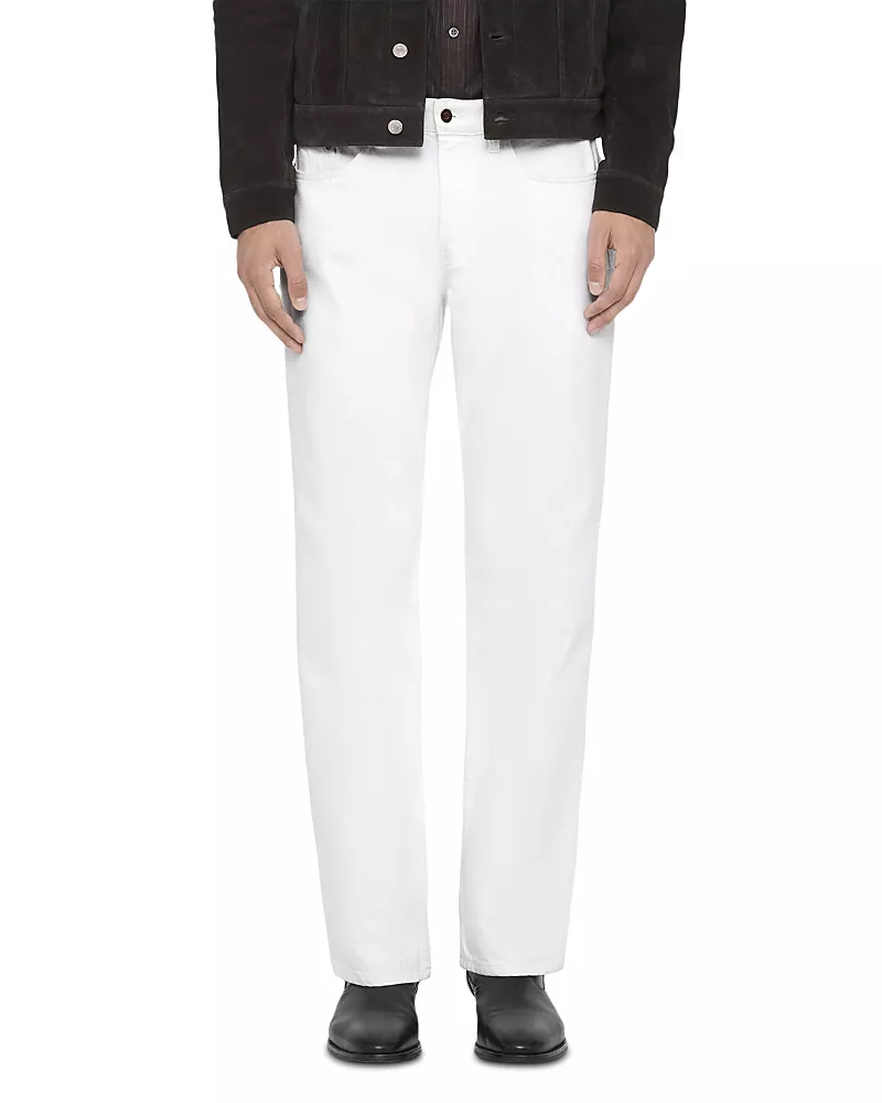 Allsaints Regular Fit Bootcut Jeans in Optic White