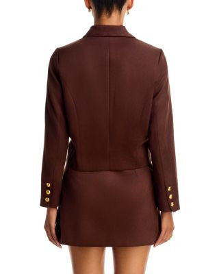 Faux Suede Collared Jacket - Exclusive - thumbnail 3