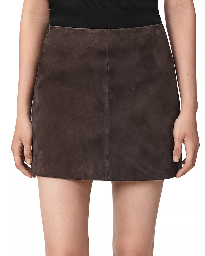 Allsaints Renai Suede Mini Skirt