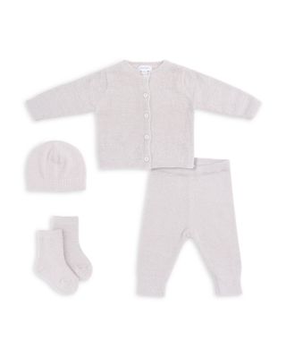 Unisex Chenille Hat, Button Down Cardigan, Pants & Socks, 4-Piece Set - Baby 