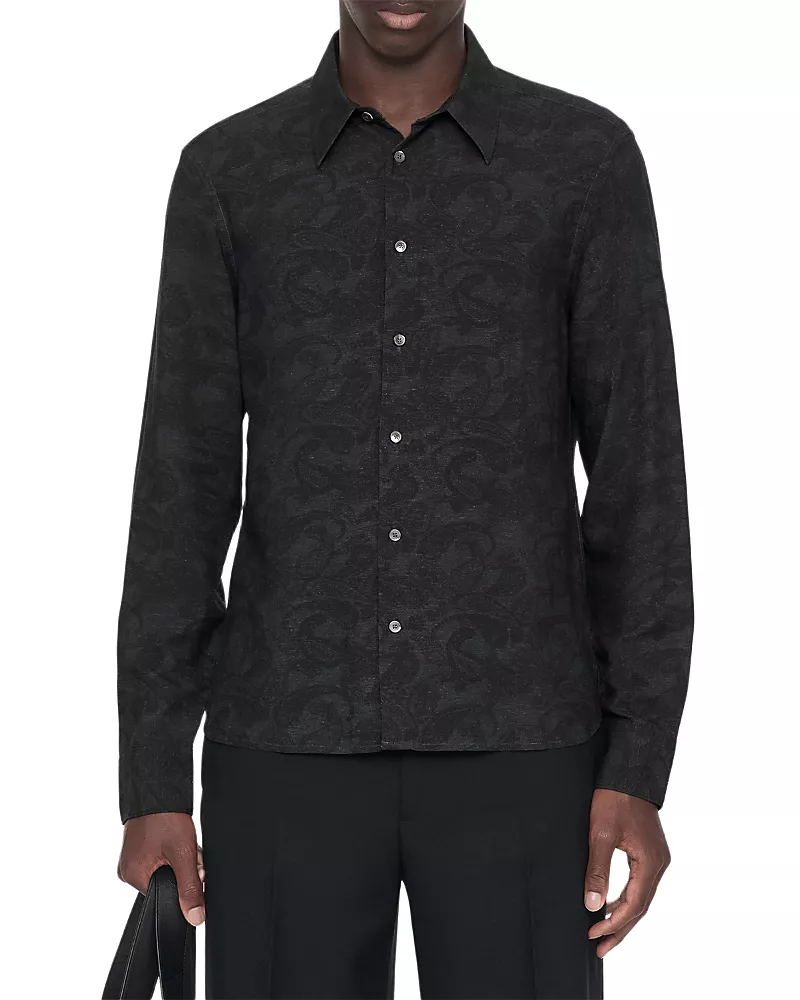 Allsaints Seraphim Paisley Point Collar Shirt
