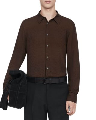 Polka Dot Fade Point Collar Shirt