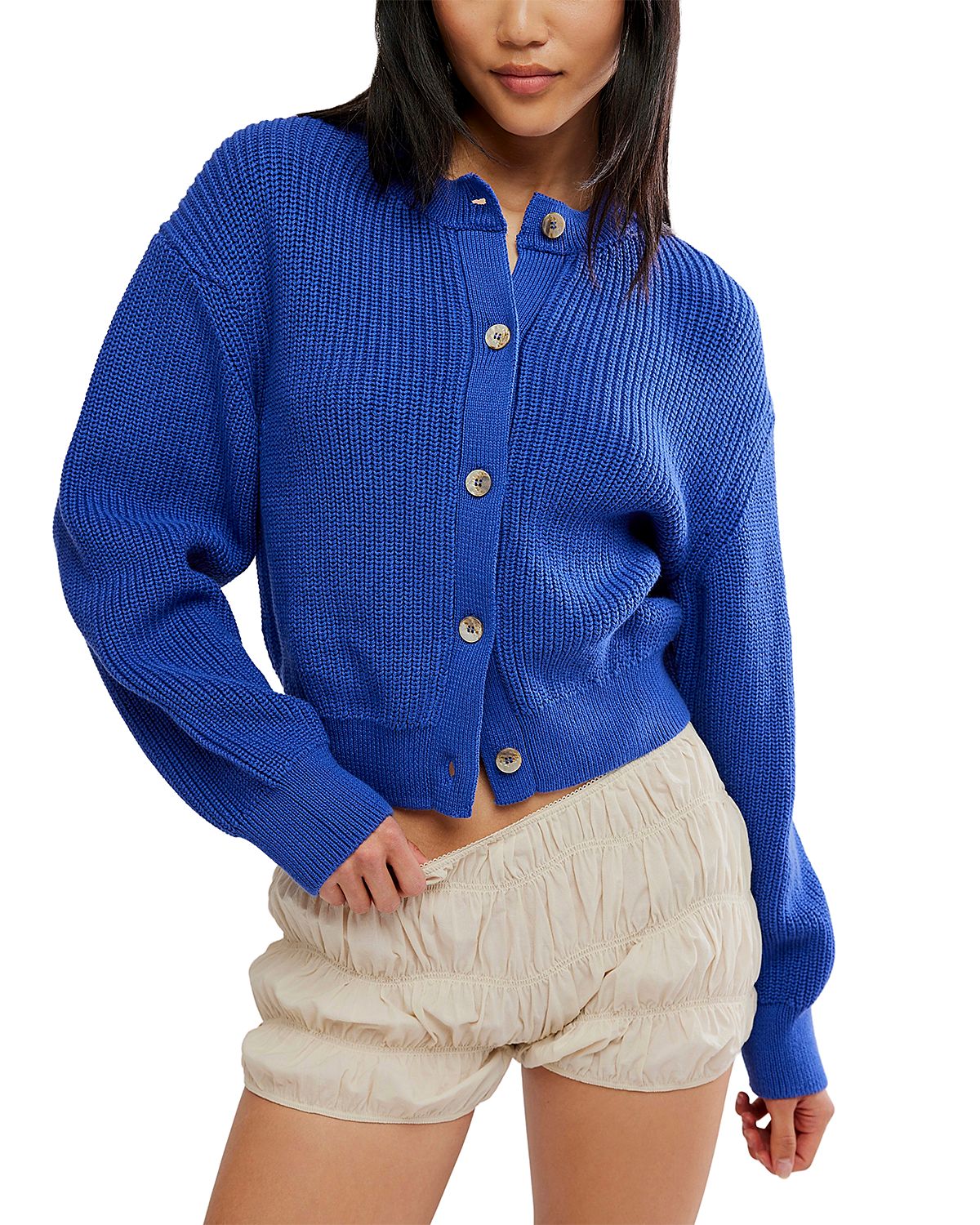 Free People Vienna Cotton Cropped Cardigan