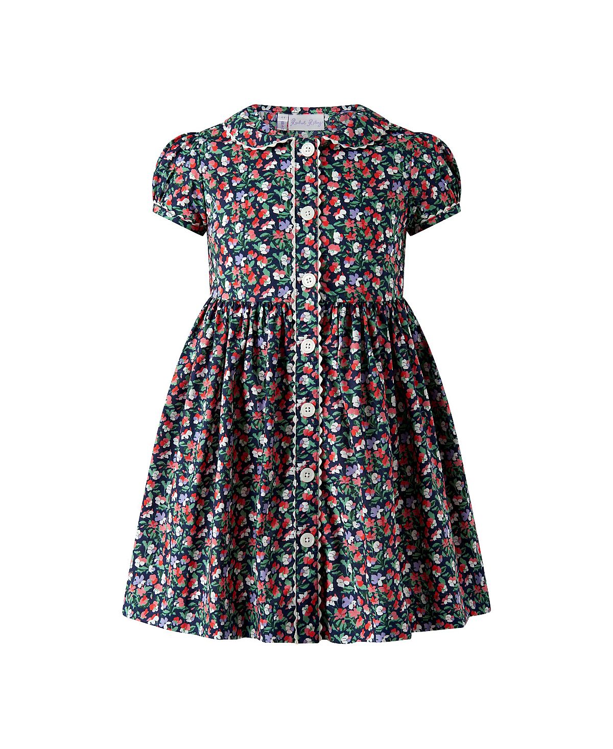 Rachel Riley Girls' Primrose Button-Front Dress - Little Kid, Big Kid