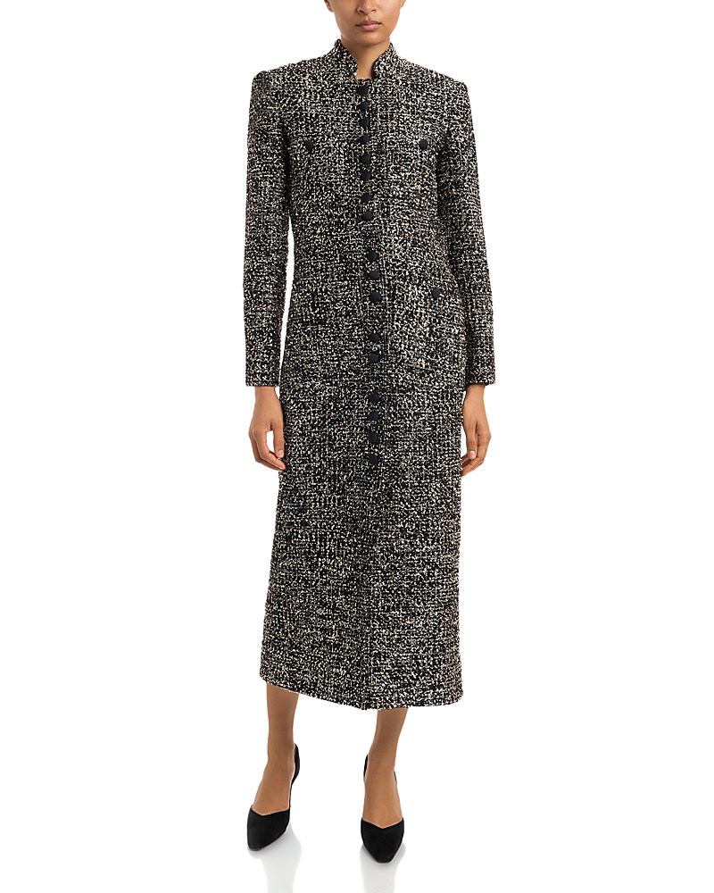 Liberowe Imperial Tweed Coat In Black