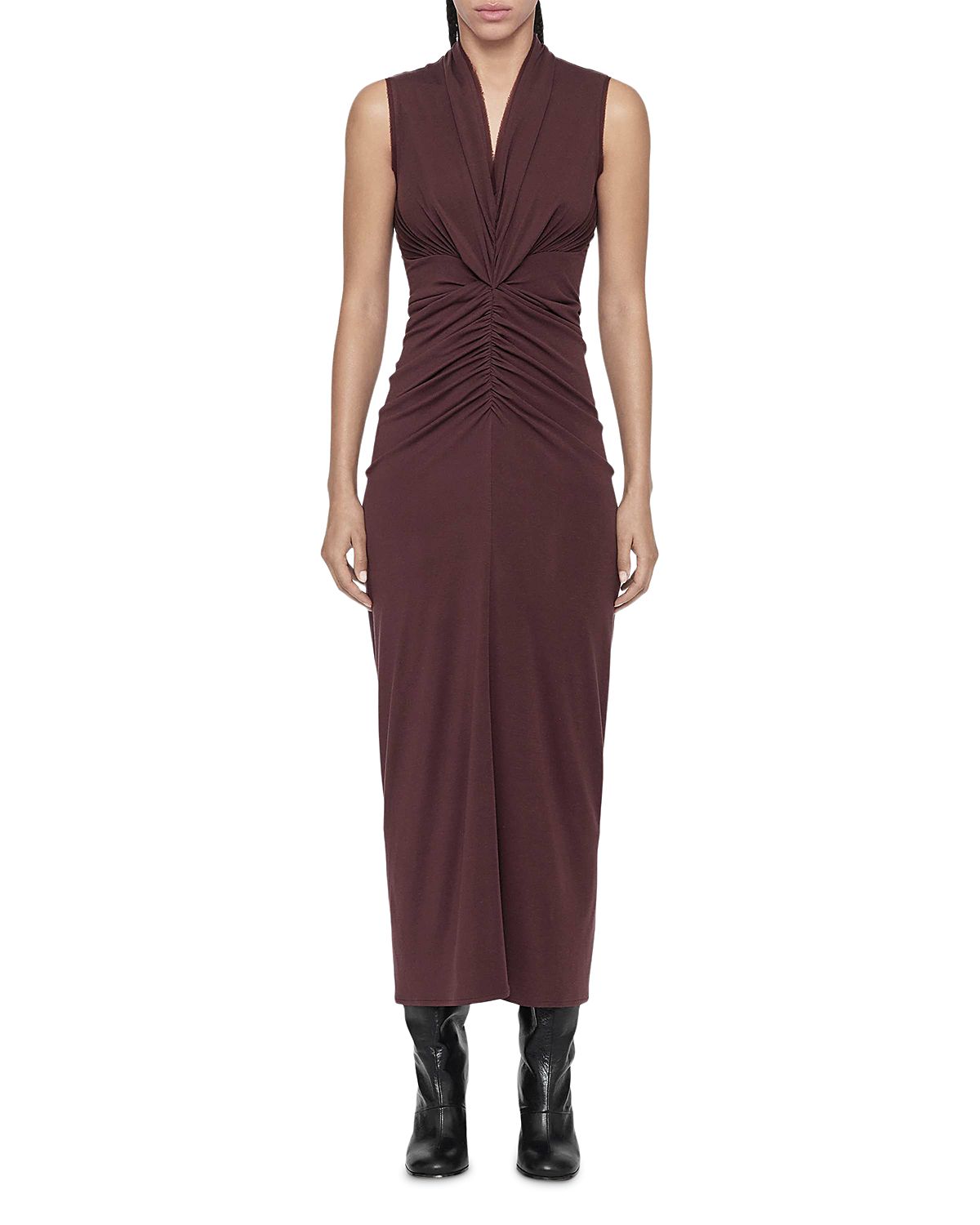 Allsaints Dariya Draped Neck Maxi Dress