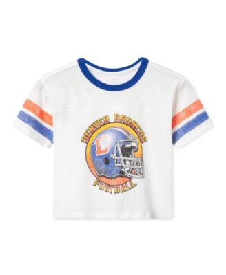  Unisex NFL Denver Broncos Striped Ringer Tee