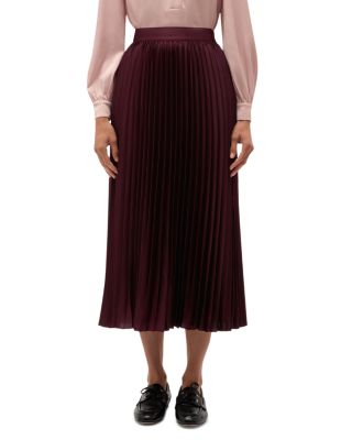 Amoura Satin Pleated Skirt
