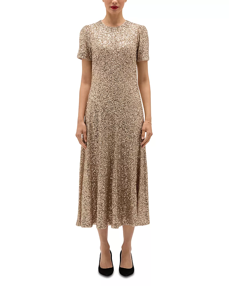 Hobbs London Saffie Sequin Midi Dress