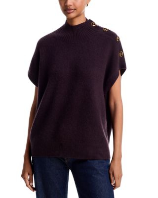 Button Mockneck Cashmere Sweater - Exclusive