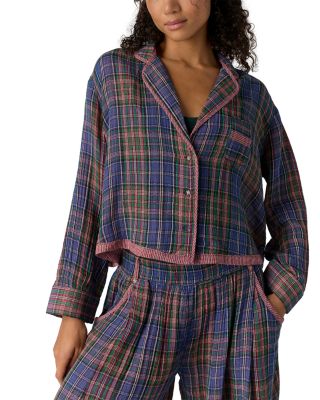 One and Done Cotton Notched Lapel Pajama Shirt