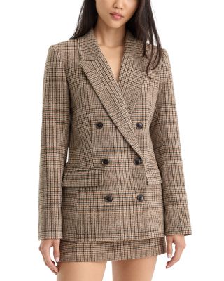 The Double Breasted Plaid Blazer