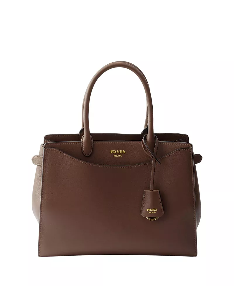 Prada Prelude Large Leather Top Handle Bag
