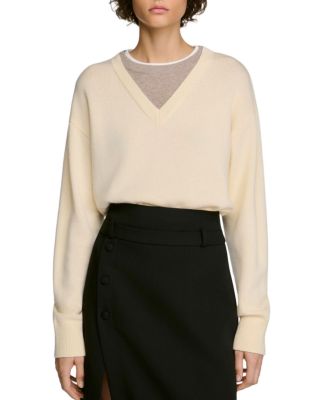 Sandro Lowen Wool & Cashmere Layered Sweater