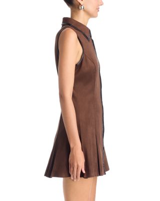 Stella Faux Leather Trim Dress